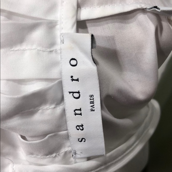 Sandro White ruffle collar top - Picture 6 of 6